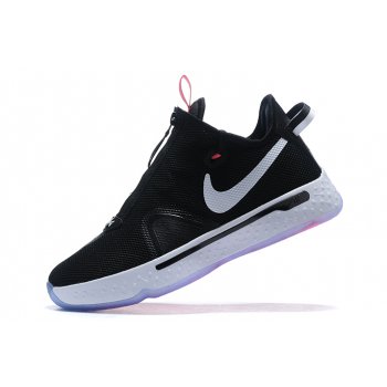 2020 Nike PG 4 Black White-Pink Shoes